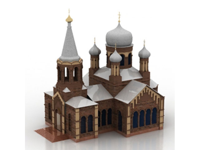 Church building 3D model download
